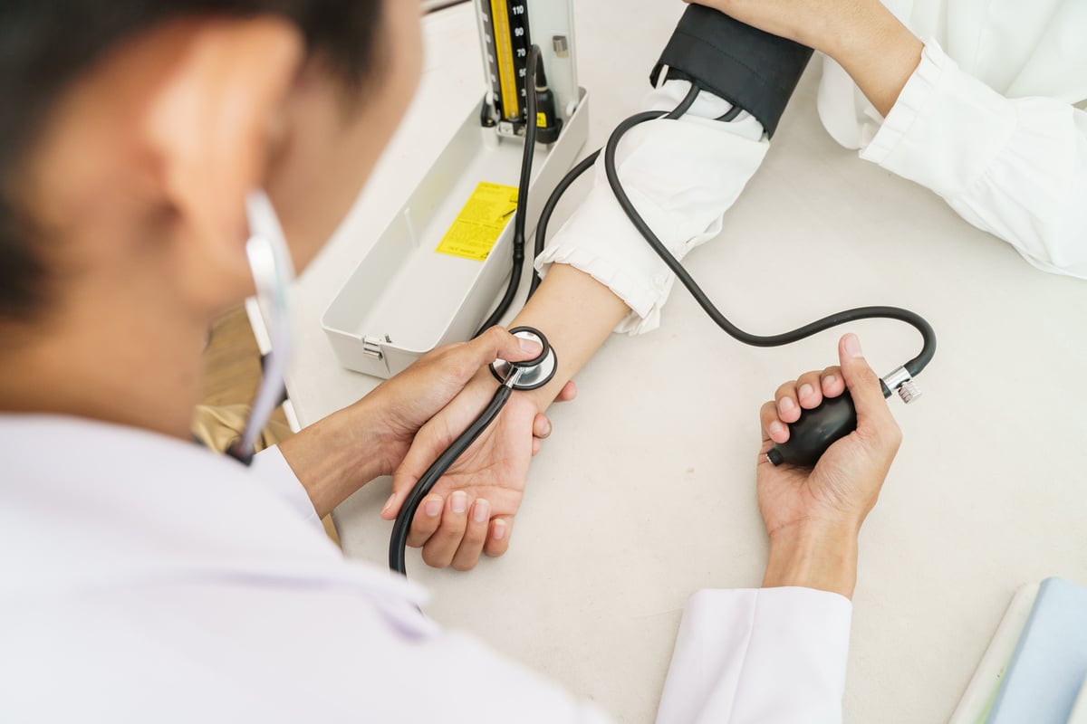 Patient Checkup for Blood Pressure Test for Umrah and Hajj